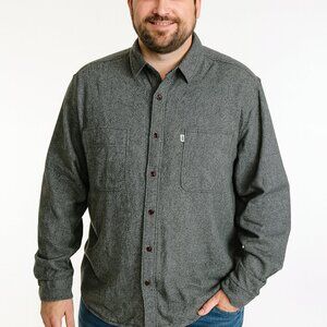 Farrell Flannel Shirt XXL Grey Button Up Long Sleeve Heritagecore Soft Warm